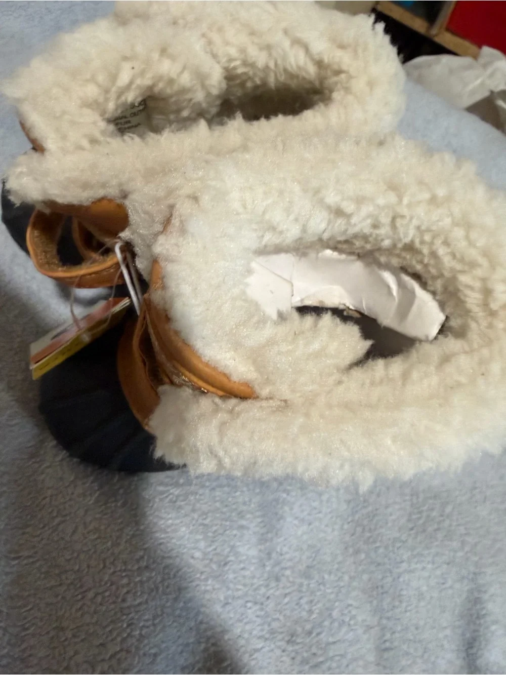 OshKosh B'gosh Kids' Tan and Black Faux Fur Winter Boots